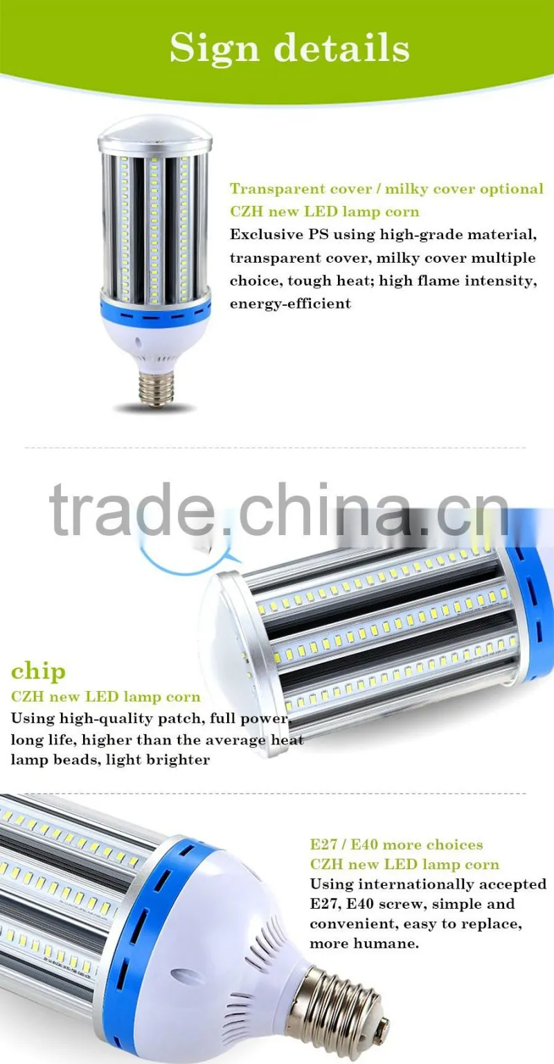 IP40 120lm/w pure white led corn light with CE UL ROHS