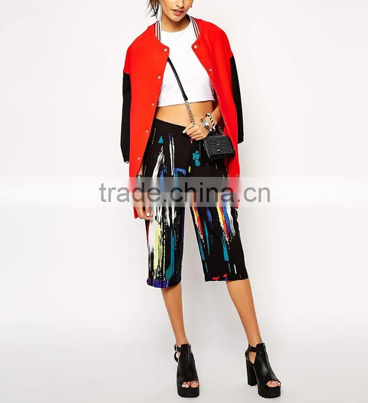 100% polyester Summer Colorful Fashion women yoga pants with pockets 2016 wholesale