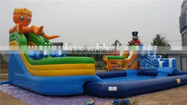 Hippo inflatable water slip slide for sale