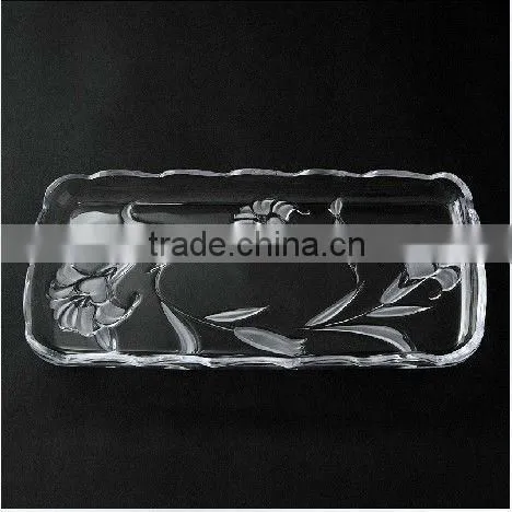Custom special amber crystal tray