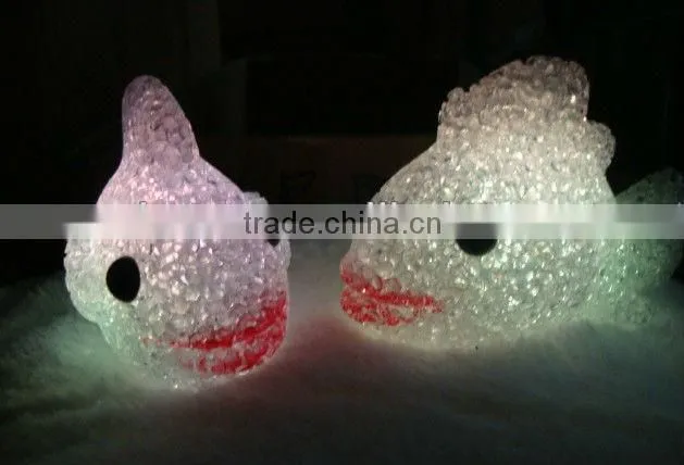 LED night light, colorful crystal goldfish night light