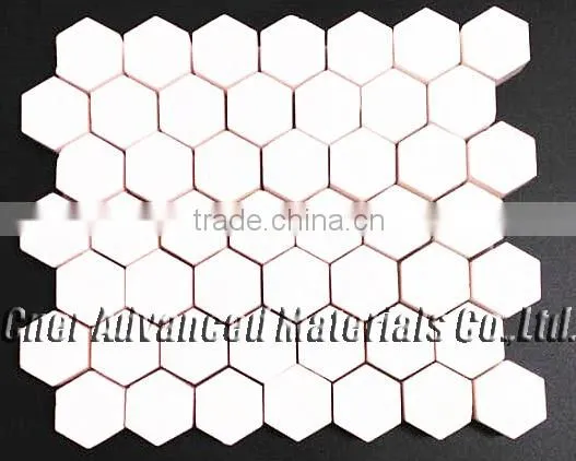 Alumina ceramic mat, square, hexagonal ceramic element with net backing