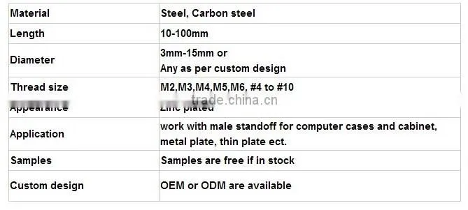 Alibaba China fastener supplier slaes male female threaded standoff