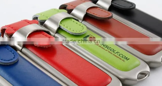 Elegant factory direct selling buy usb flash drive Brand Custom Leather Can be printed logo