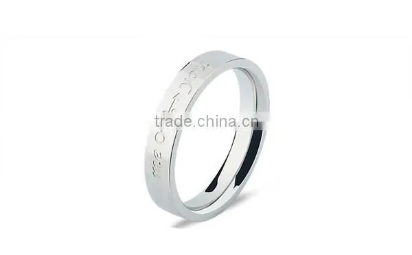 4mm-6mm engrave LOVE classic 316L stainless steel wedding band ring for lover