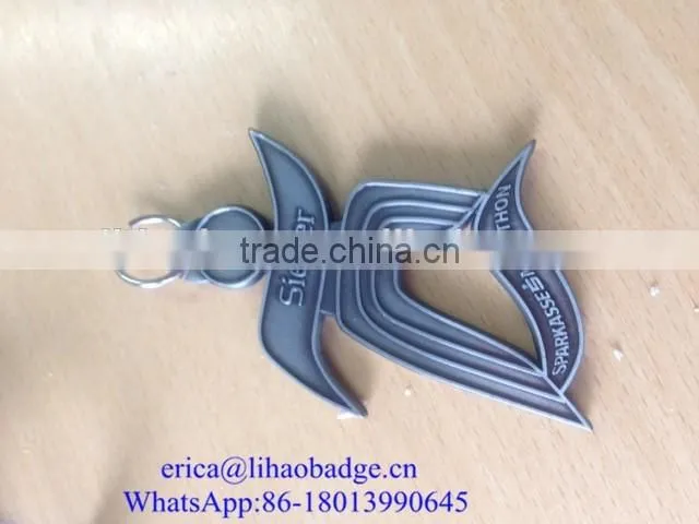 Promotional Gifts Your Own Logo Zinc Alloy Metal Key Chain with crystal