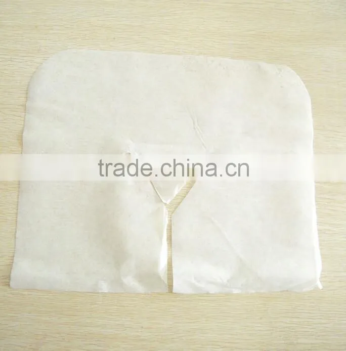 White Y Style Disposable Face Rest Covers for spa, massage