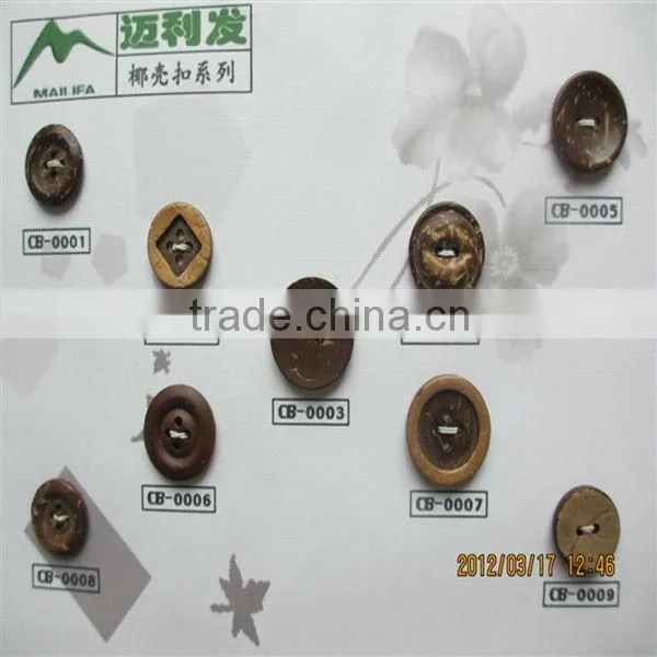 natural 2-holes/4-holes coconut buttons as garments accesories for cloting/ shirt