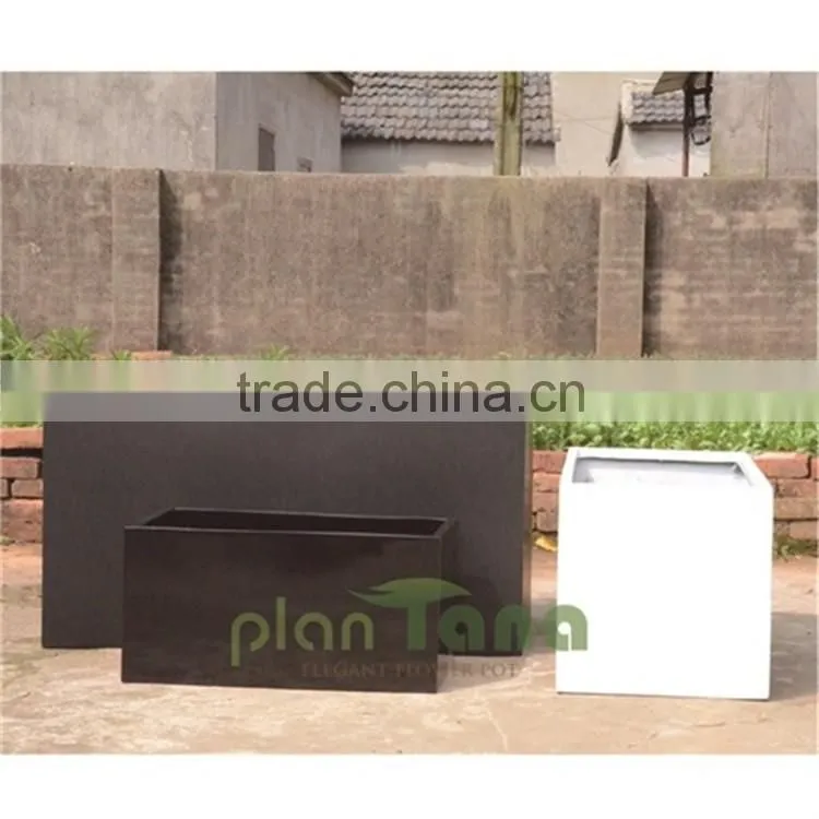 garden use rectangle painted color GRC urn