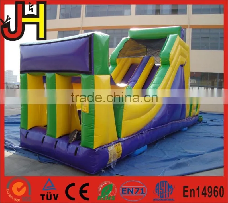 CE Certificated Outdoor Climbing Obstacles Inflatable Obstacle Course with Slide
