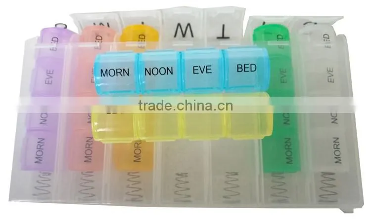 Factory Price spring plastic wholesale monthly pill box for indian