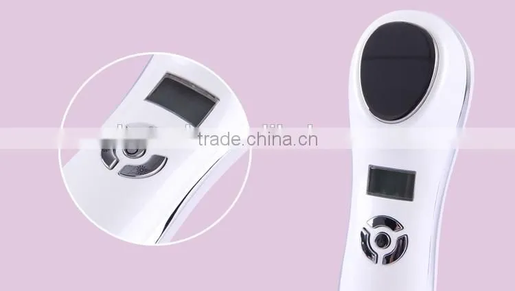 HOT & cold vibrating beauty instrument sonic LCD facial hot cold device for homeuse potable beauty instrument