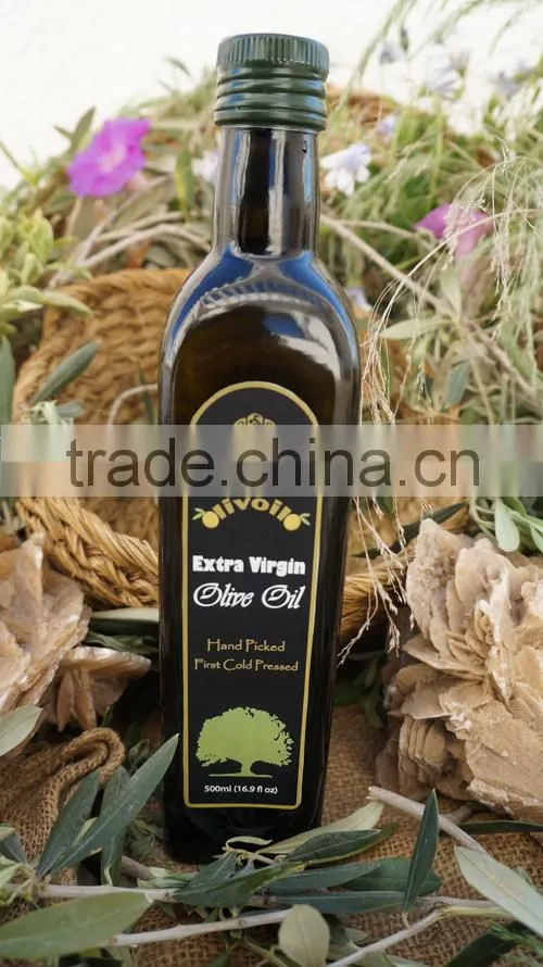 Cold Pressed Extra Virgin Olive Oil. A'Quality Extra Virgin. 100% Extra Virgin Olive Oil. Marasca Glass bottle 500 ml