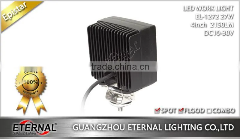 4x4 cube 27W led work light flood beam for agriculture equipment truck trailer harvester forestry machinery