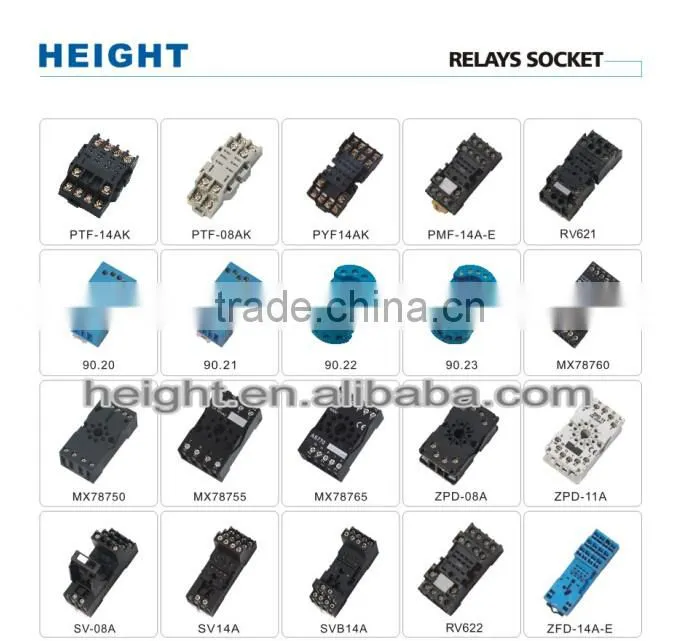 HEIGHT Hot Sale PX78703 Relay Socket /17 pin Relay Socket/general relay socket with High Quality Factory Price