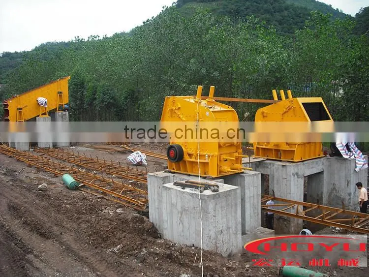 Construction machine/Pebble crusher