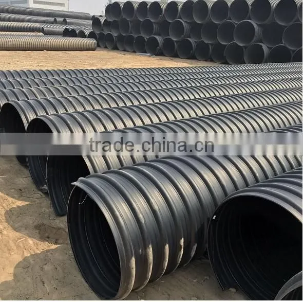 300mm-2200mm HDPE corrugated plastic drainage pipes