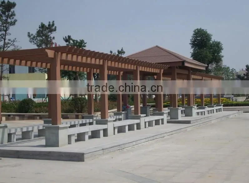 Garden decorative easy install wood pergola wpc anti-uv pergola