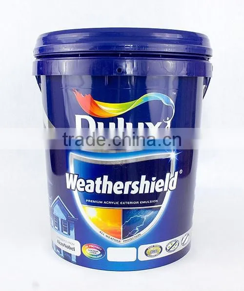 25L Custom IML Design Mass Production for Plastic Paint Bucket, Plastic Paint Pail with Lid and Handle