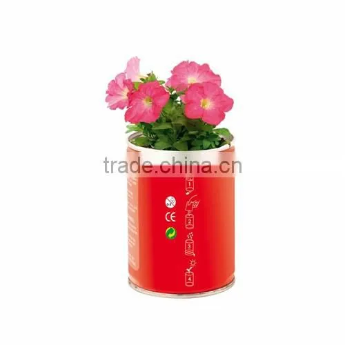 Tin Flower,Can Flower,Petunia seeds in a tin