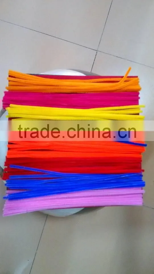 #14042707 Assorted mix color 6mm*30cm craft chenille pipe