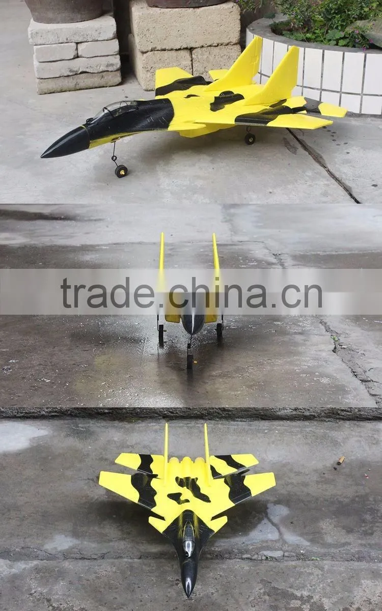 2.4GHZ Wireless Radio Control Model Airplane, SU27/J15 Stunt Flying Aircraft, RC Toy Fighter For Kids