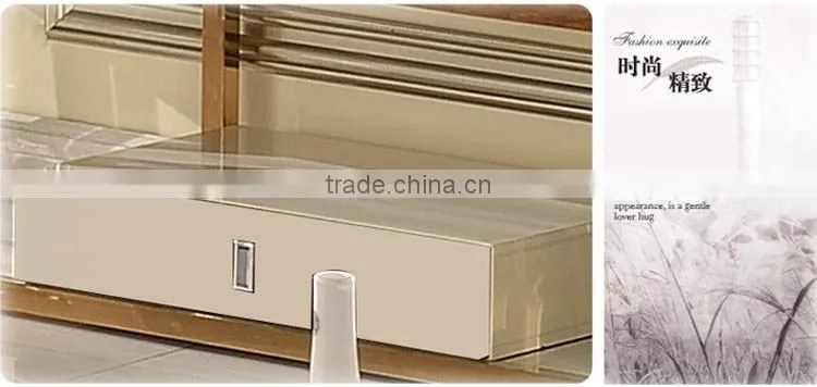 E818G Luxury golden stylish marble TV stand unit design for modern living room set