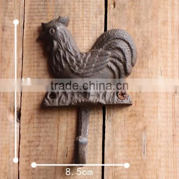 The England style antique cast wrought iron wall key hook