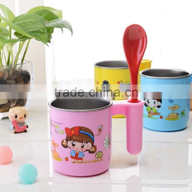 Double Wall PP+Stainless Steel vacuum cup for kids