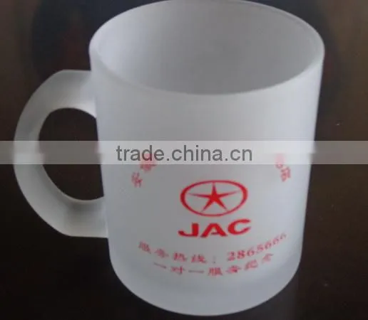 330ml 11oz customized frosted coffee water cup glass mug