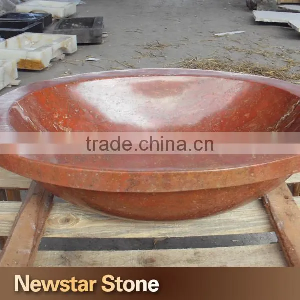 Made in China polished travertine natural stone outdoor sink