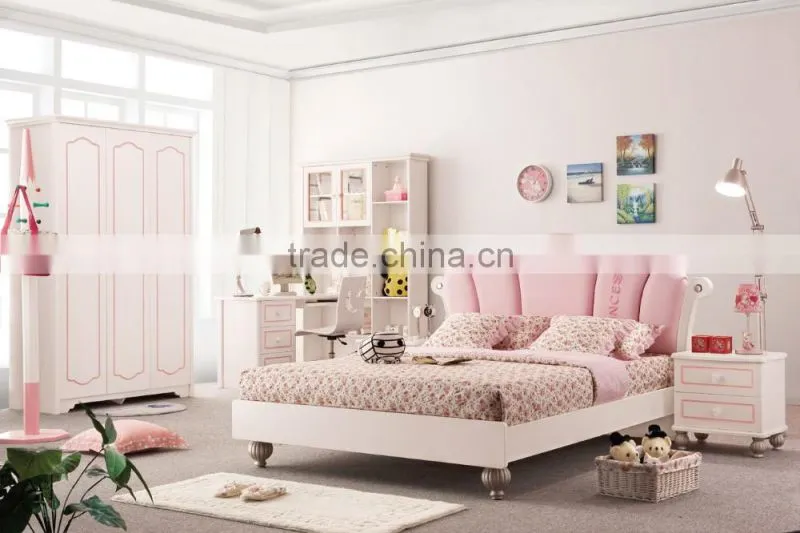 RD16 boys& girls white bedroom set wooden children bunk bed set kid's funny furniture