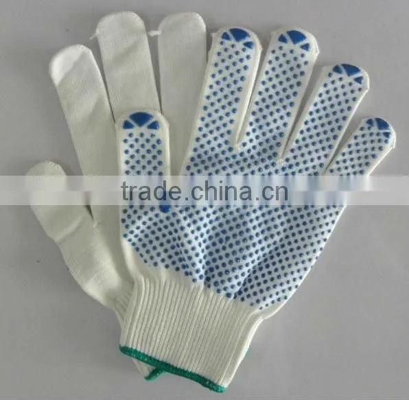 Sunnyhope wholesale pvc dotted cotton hand gloves