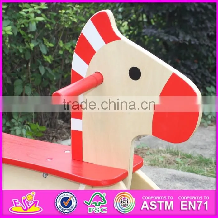 2016 new design baby funny toy wooden rocking horses for sale W16D088