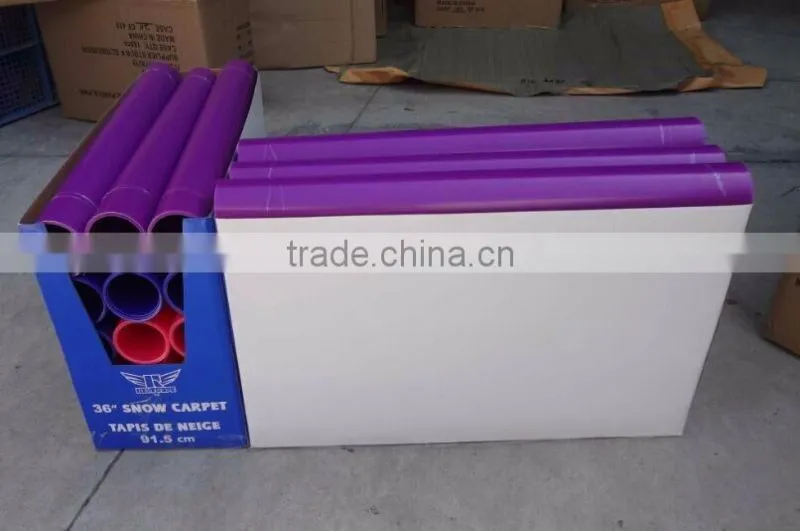 NEW Vintage Wacky Karpet SLED Flexible Plastic Roll up Flying Carpet SNOW 18x36"