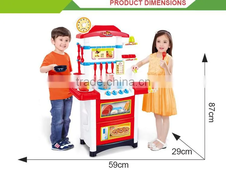 Multi-function kids pretend big toys kitchen play set