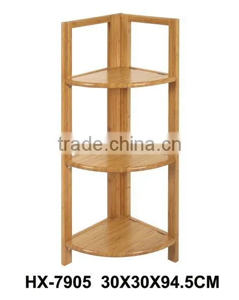 6 tiers cheap hot selling bamboo triangle display shelf