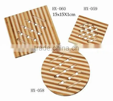 New Style Bamboo Tea Cup Mat Bamboo Coaster