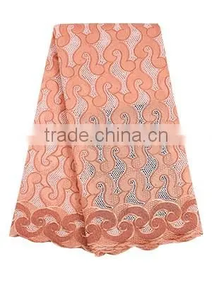 Bestway New Design Yiwu Lace Fabric Swiss Cotton Voile Lace With Rhinestone SL0417