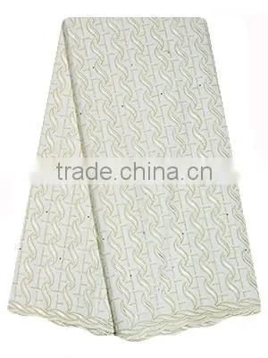 Simple fashionable wholesale cotton african lace fabrics latest design african swiss voile lace fabric SL0425