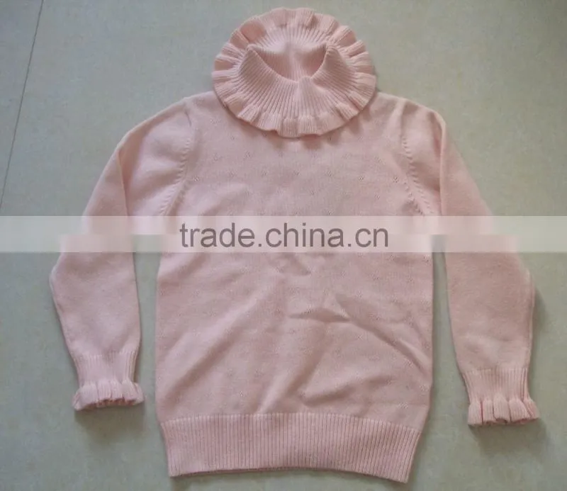 Multi Stringy Selvedge girls' Korean Pullover Pattern Knitwear Women Manufacturer (BKN5266)