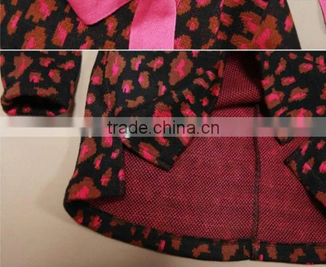 New fashionable round collar girls sweater with wool mix