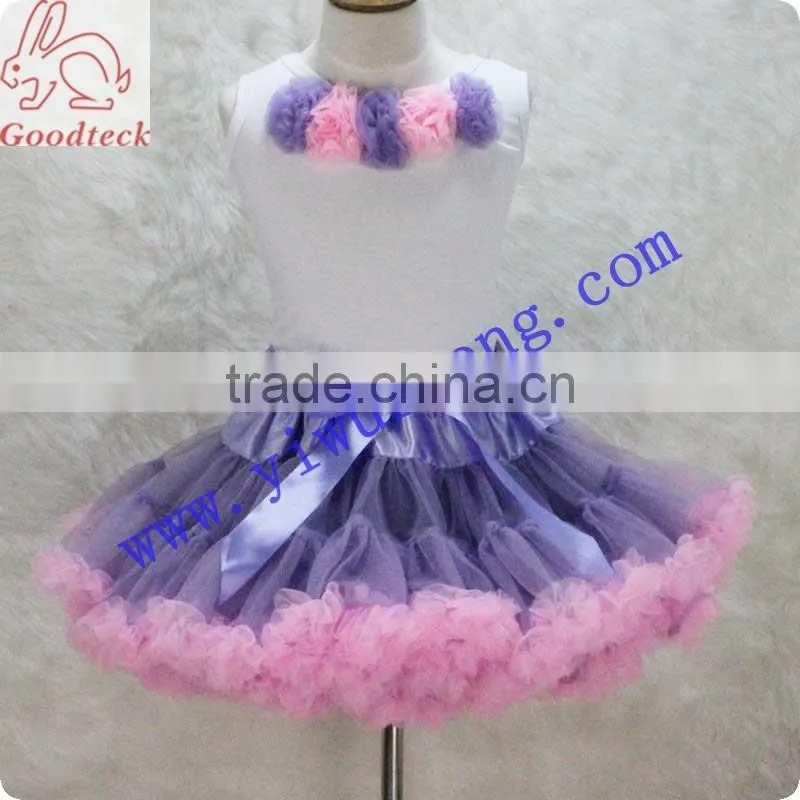 Hot sale cotton shirts, colorful pettiskirts, kids pettiskirt set,pettitops