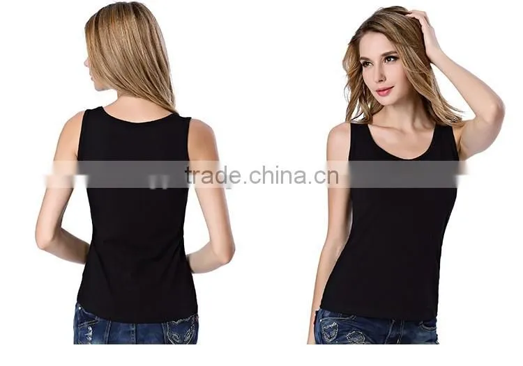 Ladies Modal viscose /cotton elastic tight blank summer sports singlet/tank tops