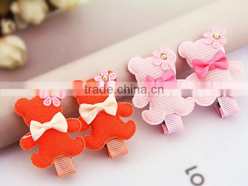 2015 fashion ,beautiful and cute ribbon hair clip ,clip in hair for kids