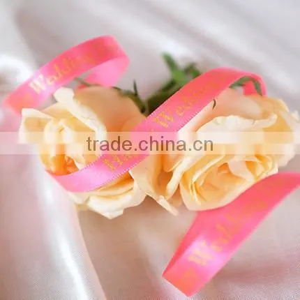 Decorative Printed Polyester Satin Ribbon,Baby Girl Ribbon