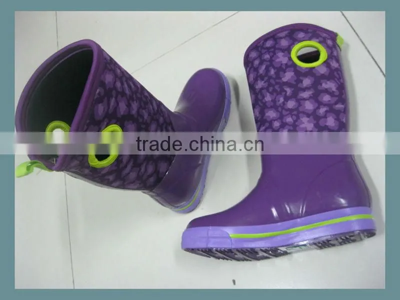 Hot selling Fashion kids' Neoprene rain Boots