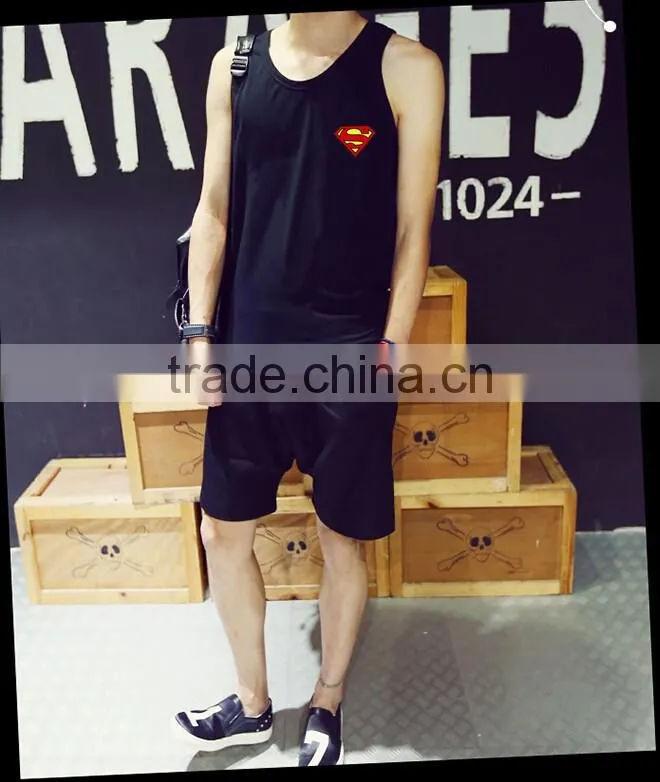 Latest Mens Elastic Gym Vest Design Pinted Tank Top For Men