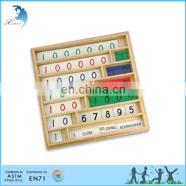 Preschool Wooden Educational Montessori Material EN71 Mathematic Toy Cubing Material Cubes and Squares for the Numbers 1-9
