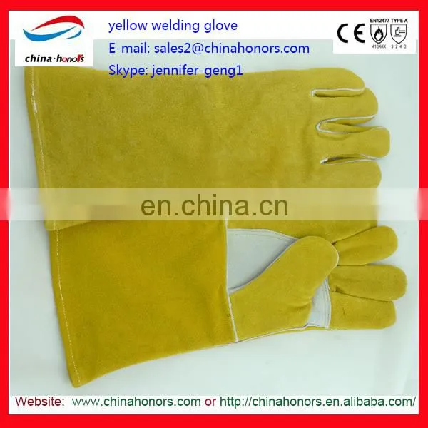leather gloves top quality work/gloves for welders